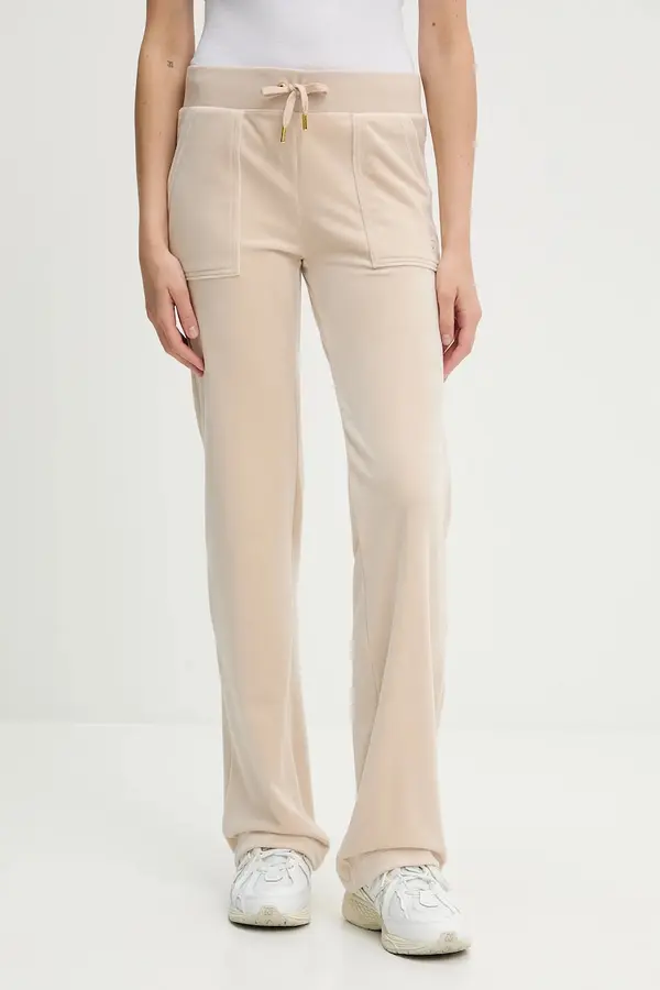 Juicy Couture Velur spodnji del trenirke Juicy Couture DEL RAY POCKETED PANT