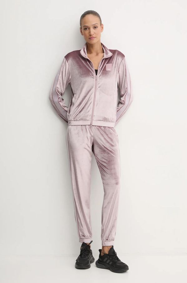 EA7 Emporio Armani Velur trenirka EA7 Emporio Armani vijolična barva, TJZDZ.6DTV64