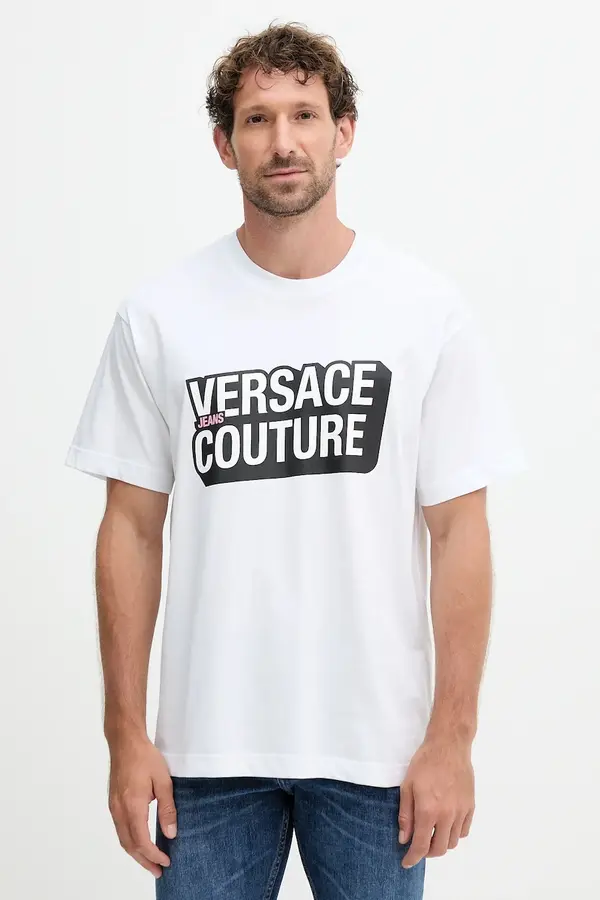 Versace Jeans Couture Versace Jeans Couture Bombažna kratka majica Versace Jeans Couture