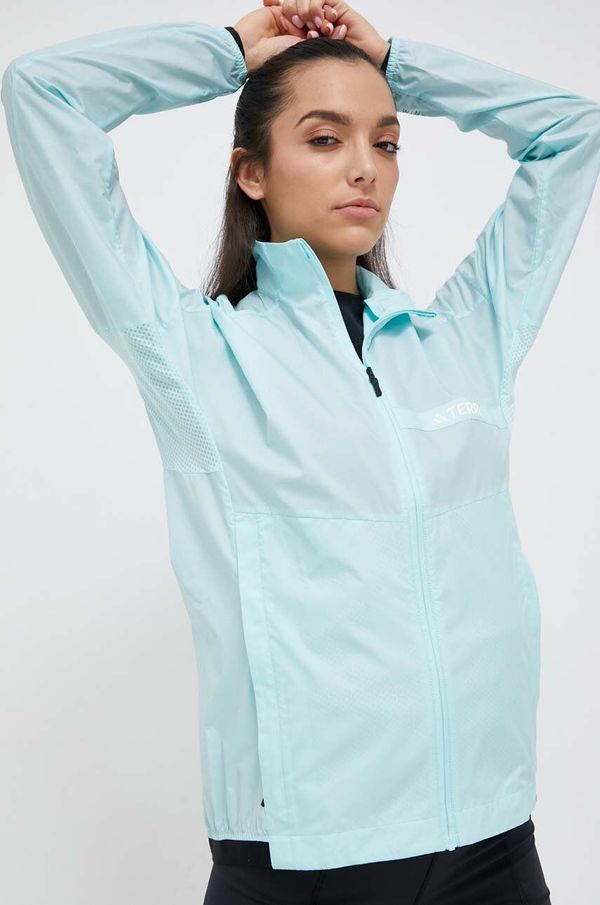adidas TERREX Vetrovka adidas TERREX Multi turkizna barva