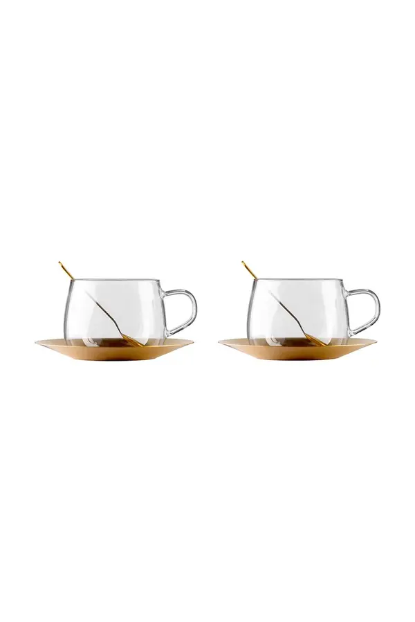 Vialli Design Vialli Design skodelica s podstavkom iz borosilikatnega stekla 400 ml