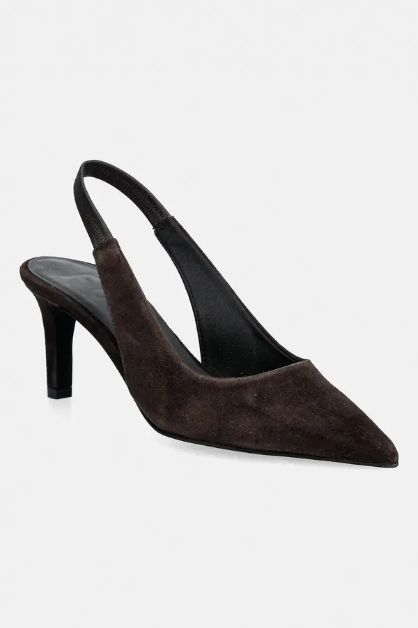 Furla Visoke pete iz semiša Furla Essential Slingback