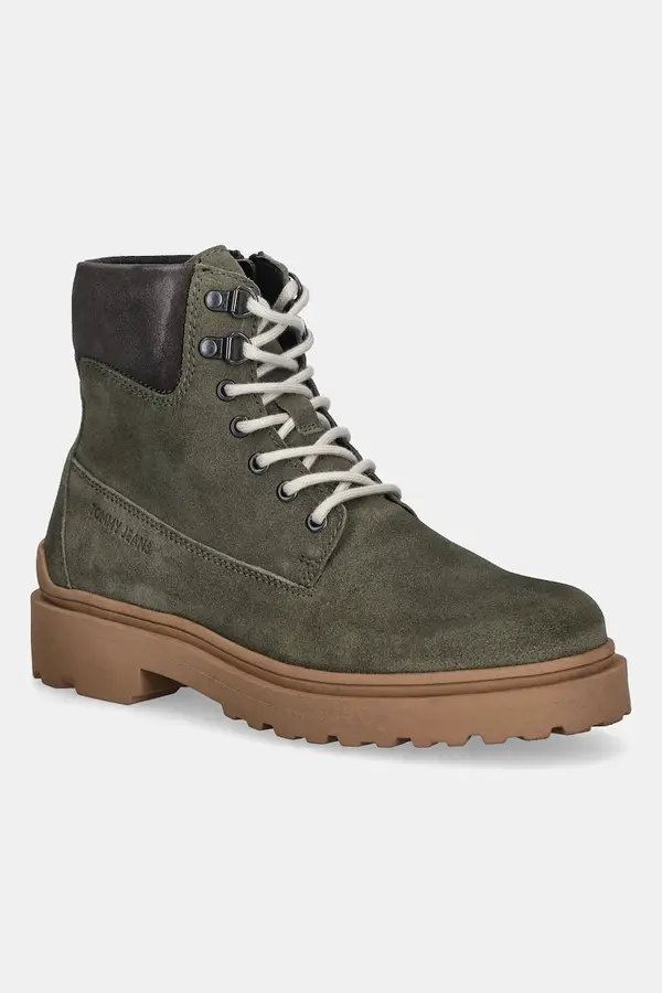 Tommy Jeans Visoki usnjeni čevlji Tommy Jeans TJM LACE UP BOOT SUEDE