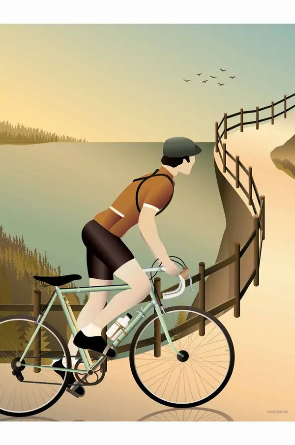 Vissevasse Vissevasse plakat Cycling The Hulls 50x70 cm