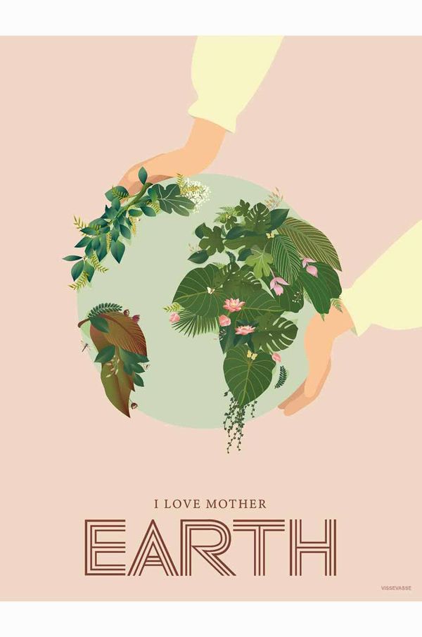 Vissevasse Vissevasse plakat I Love Mother Earth 50x70 cm