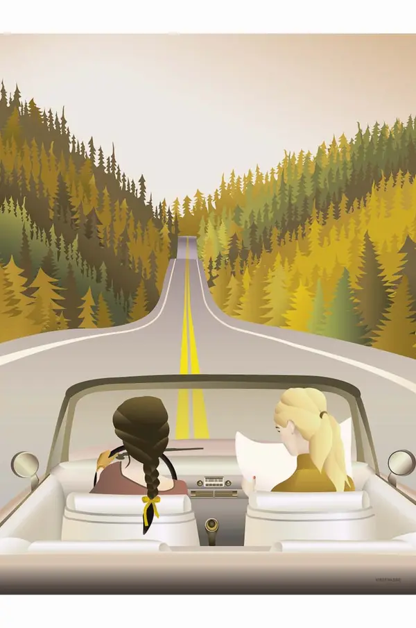 Vissevasse Vissevasse plakat Road Trip 50x70 cm