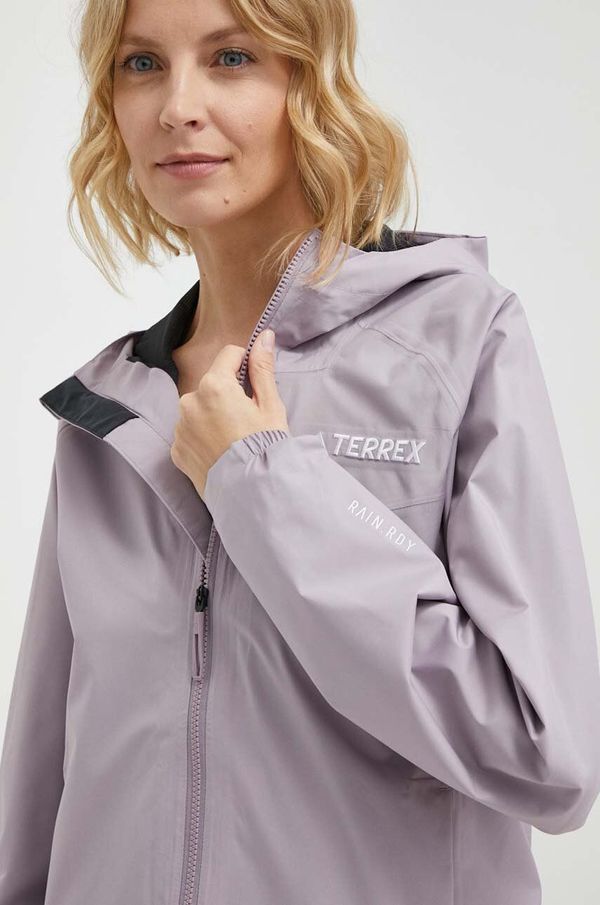 adidas TERREX Vodoodporna jakna adidas TERREX Multi ženska, vijolična barva