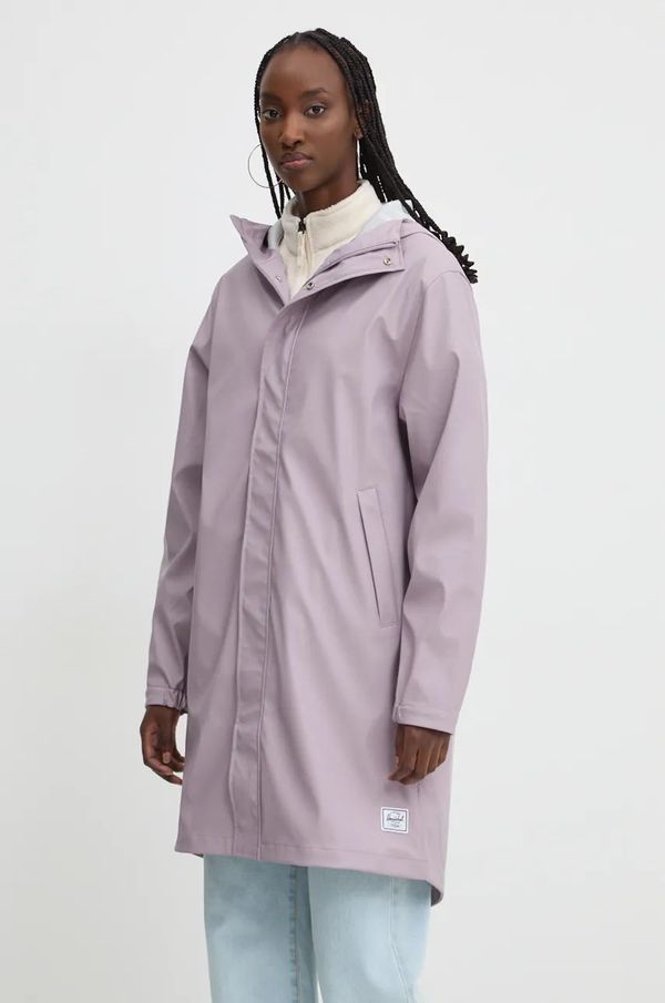 Herschel Vodoodporna jakna Herschel ženska, vijolična barva