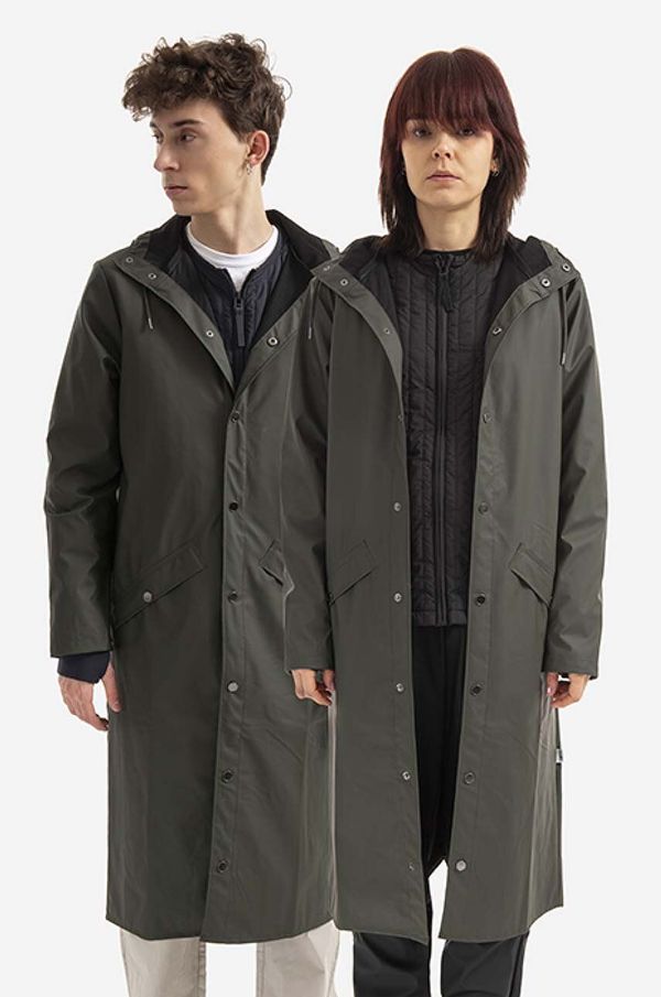 Rains Vodoodporna jakna Rains Longer Jacket zelena barva