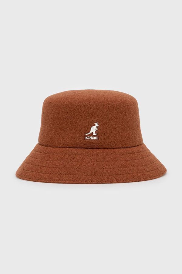 Kangol Volnen klobuk Kangol rjava barva