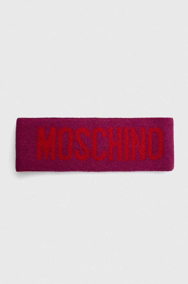 Moschino Volnen pas Moschino vijolična barva