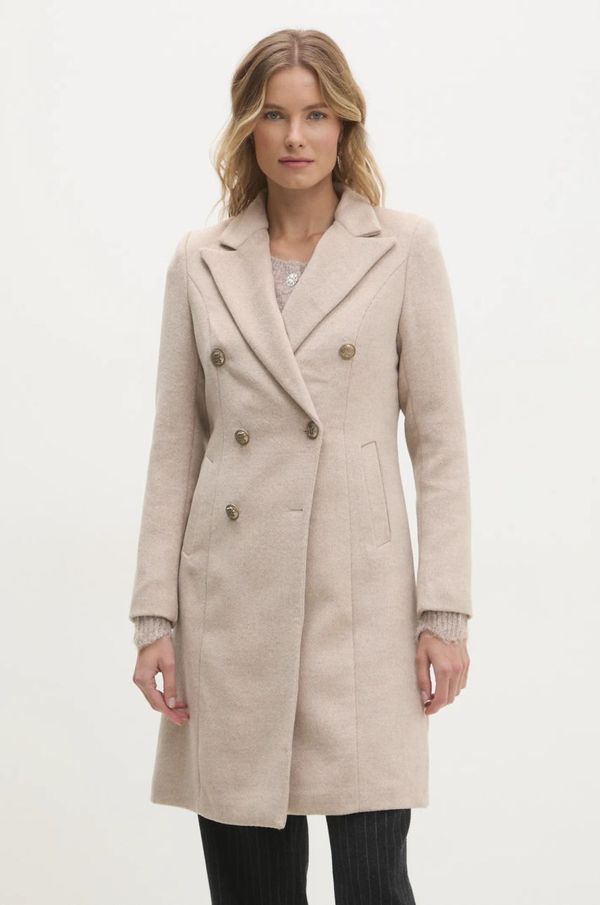 Answear Lab Volnen plašč Answear Lab bež barva