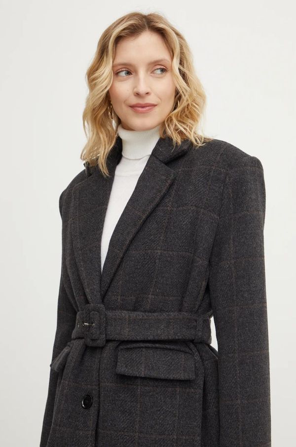 Answear Lab Volnen plašč Answear Lab črna barva