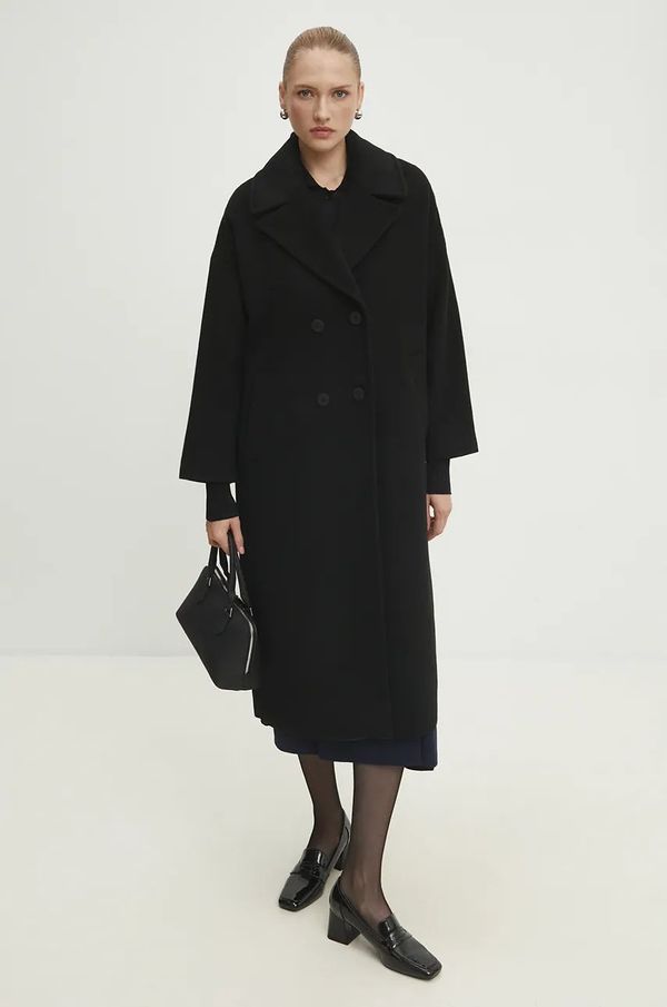 Answear Lab Volnen plašč Answear Lab črna barva
