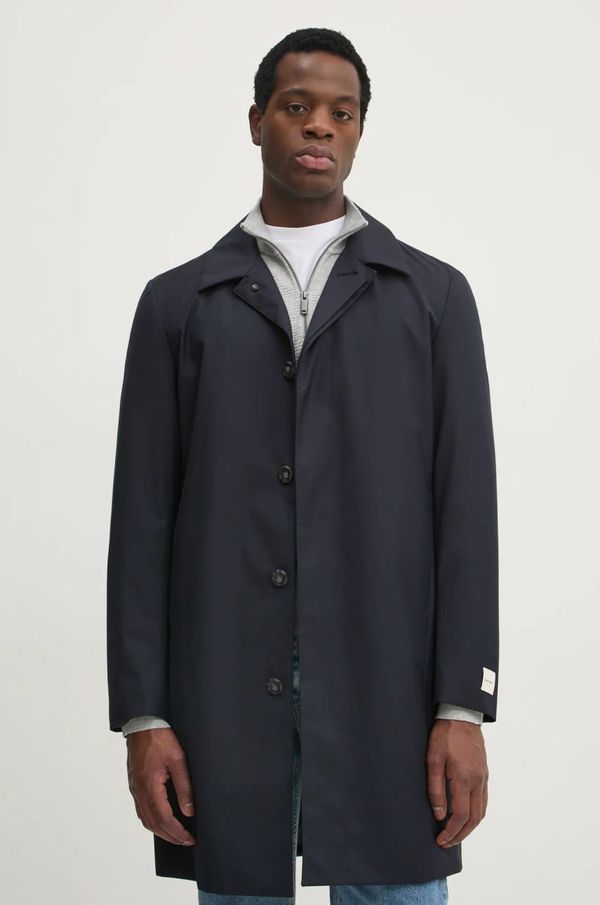 Calvin Klein Volnen plašč Calvin Klein mornarsko modra barva, K10K113956
