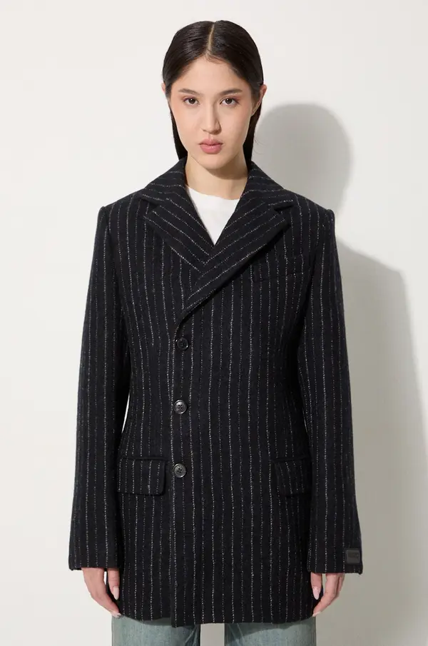 Kenzo Volnen plašč Kenzo Tennis Stripes Pea Coat