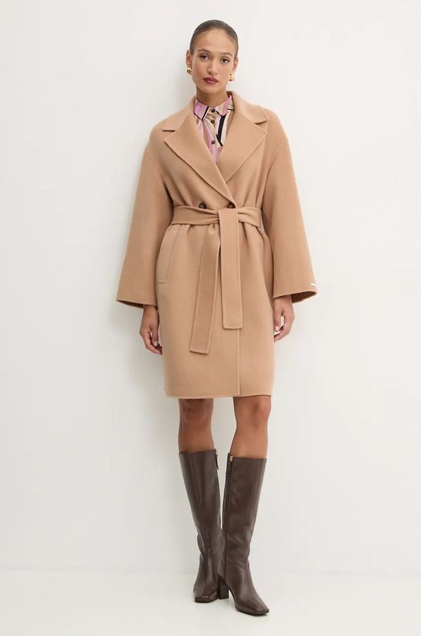 Marella Volnen plašč Marella bež barva, 2423016011200