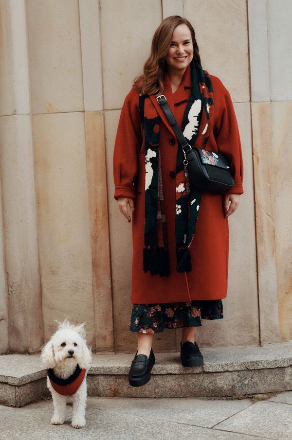 Medicine Volnen plašč Medicine ženski, rdeča barva