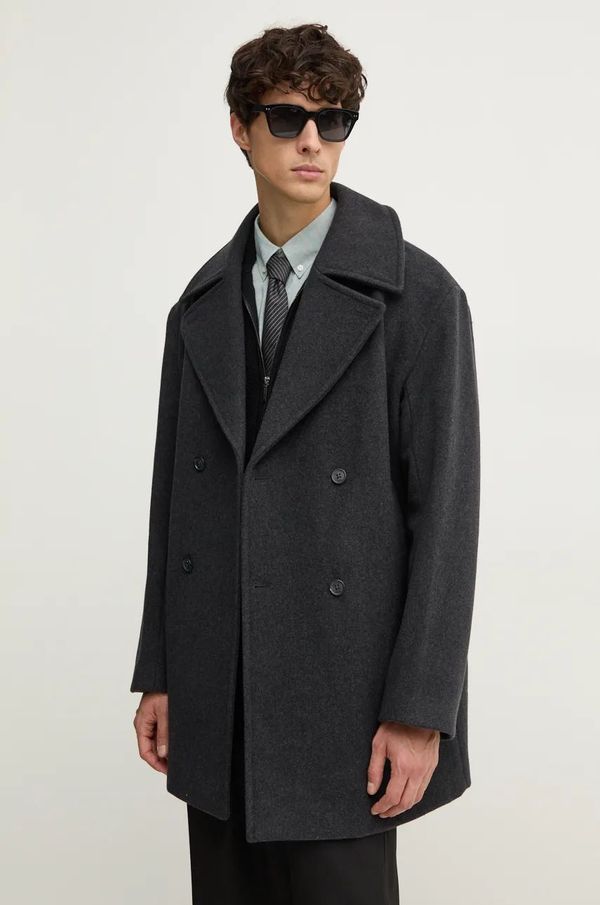 Michael Kors Volnen plašč Michael Kors siva barva, CF42083BQA