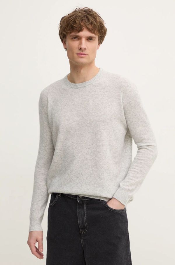 American Vintage Volnen pulover American Vintage moški, siva barva, MRAX18AE25