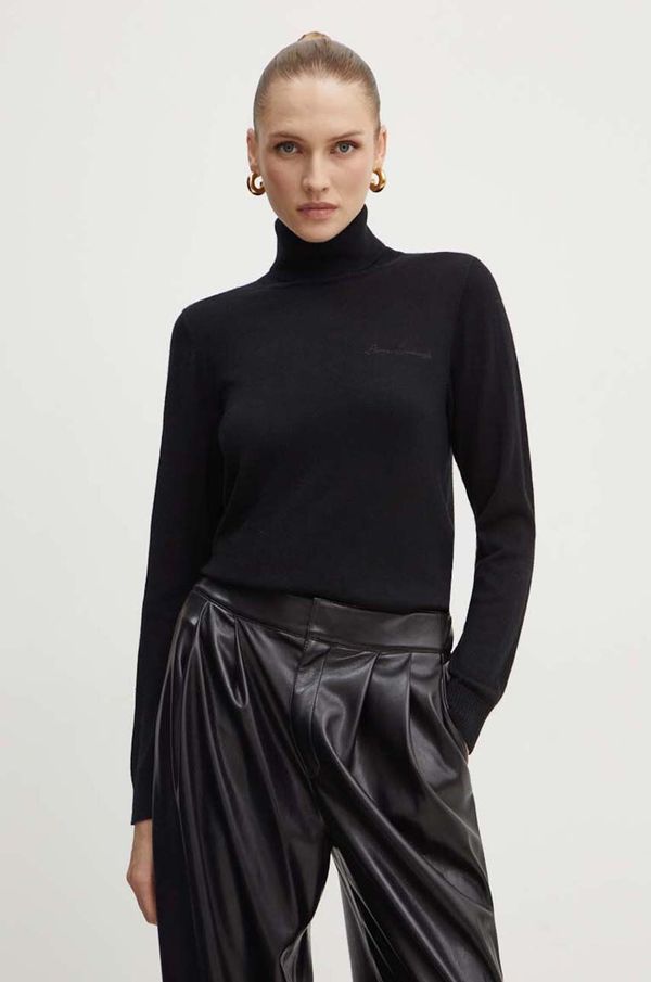 Armani Exchange Volnen pulover Armani Exchange ženski, črna barva, 6DYM1K YME3Z