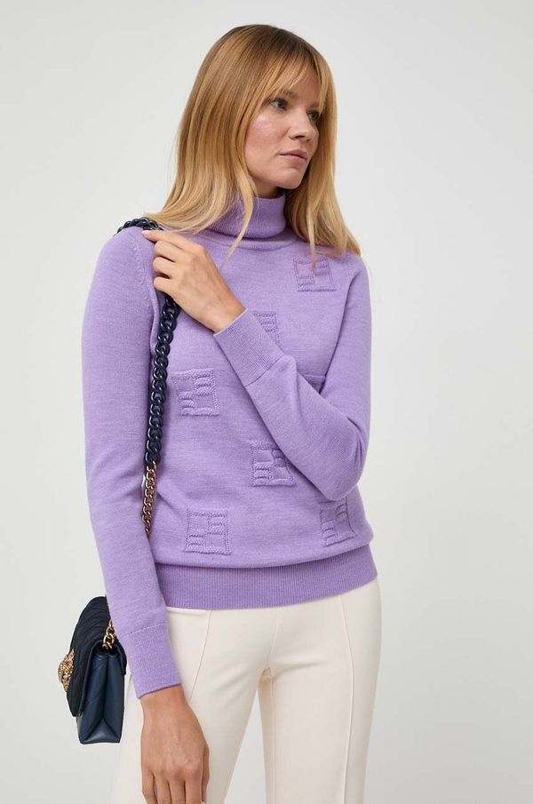 Beatrice B Volnen pulover Beatrice B ženski, vijolična barva