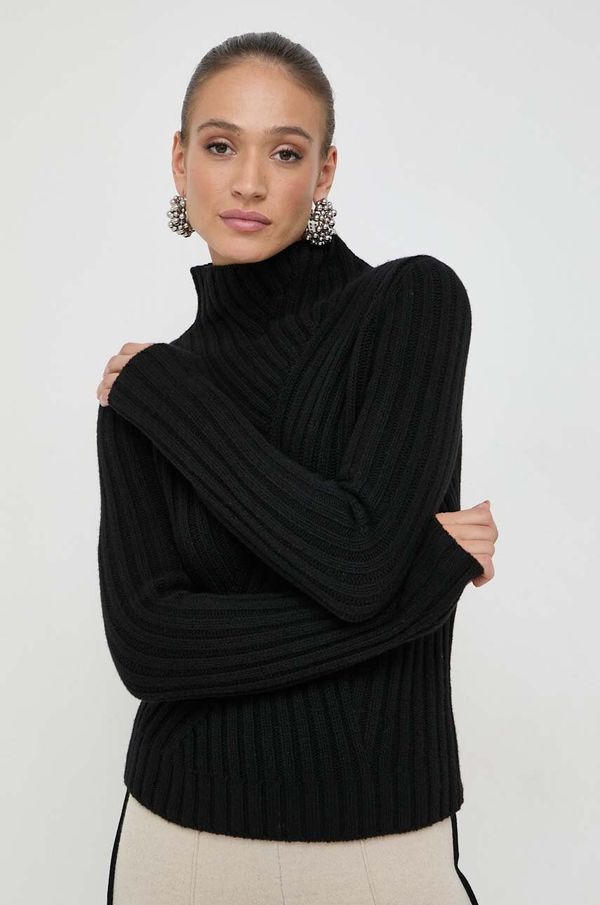 Boss Volnen pulover BOSS ženski, črna barva