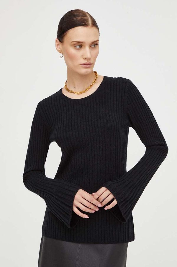 By Malene Birger Volnen pulover By Malene Birger ženski, črna barva