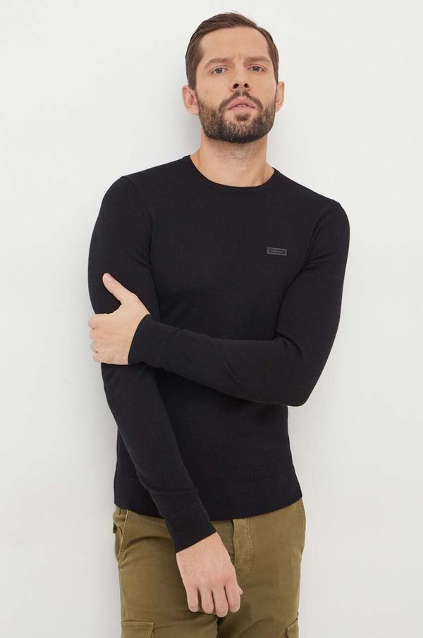 Calvin Klein Volnen pulover Calvin Klein moški, črna barva