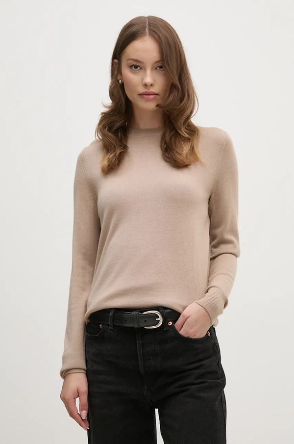 Calvin Klein Volnen pulover Calvin Klein ženski, siva barva, K20K207452