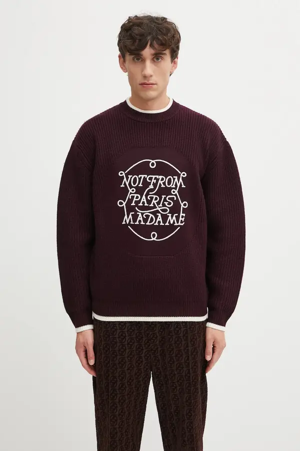 Drôle de Monsieur Volnen pulover Drôle de Monsieur La Maille Slogan