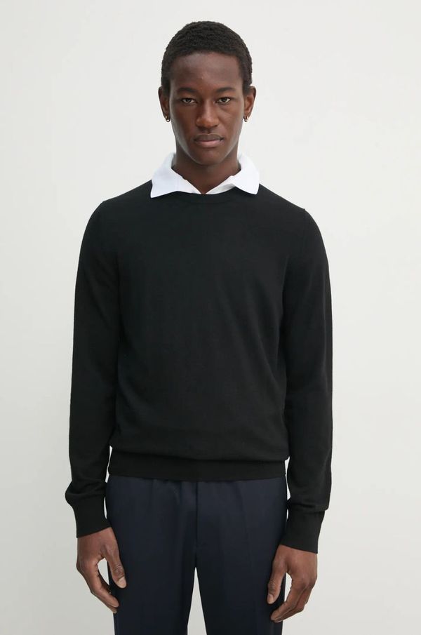 Filippa K Volnen pulover Filippa K moški, črna barva, 28928