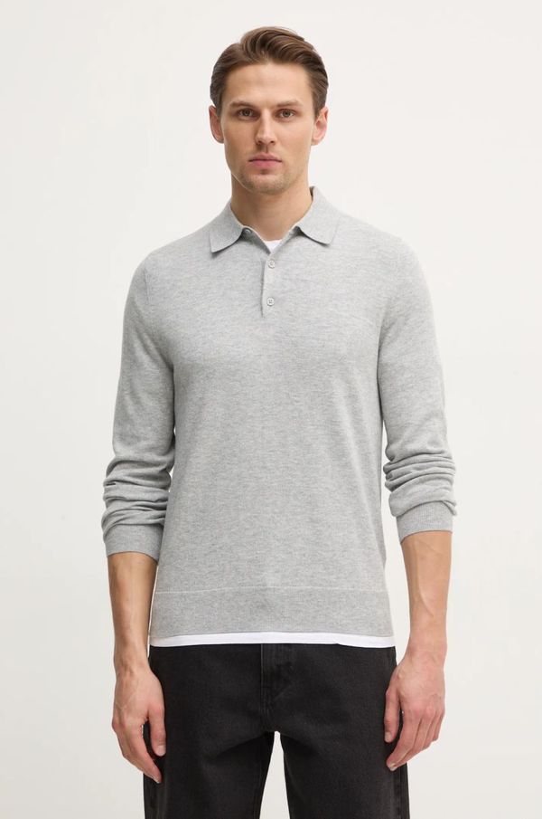 Filippa K Volnen pulover Filippa K moški, siva barva, 28925