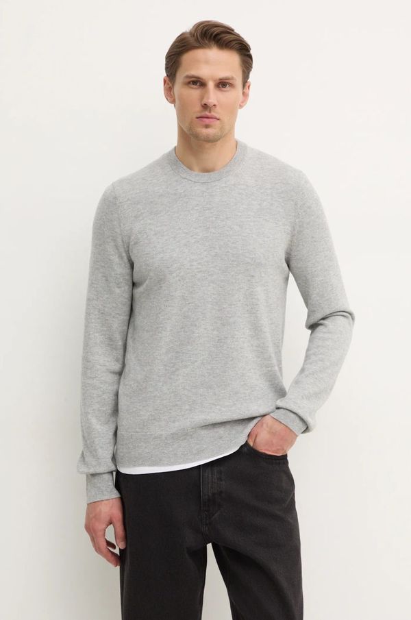 Filippa K Volnen pulover Filippa K moški, siva barva, 28926