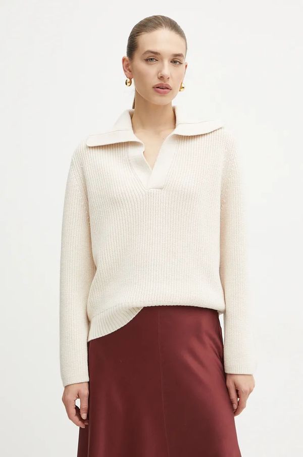 Forte Forte Volnen pulover Forte Forte ženski, bež barva, 13330_my knit