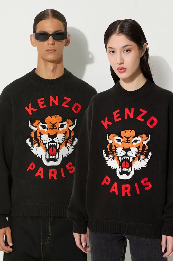 Kenzo Volnen pulover Kenzo Rws Lucky Tiger Jumper