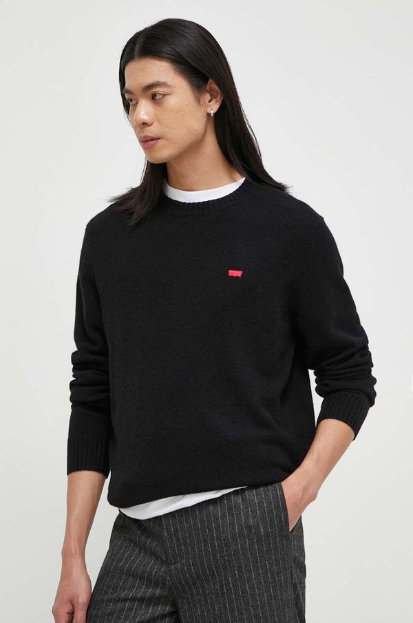 Levi's Volnen pulover Levi's moški, črna barva