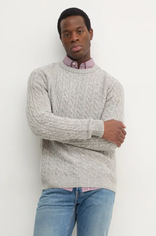 Lindbergh Volnen pulover Lindbergh moški, siva barva, 30-800227