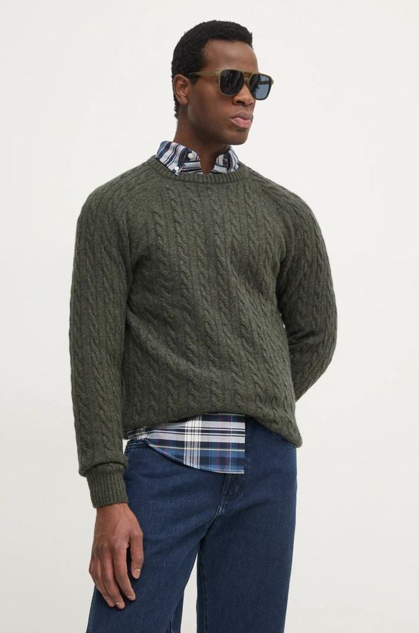 Lindbergh Volnen pulover Lindbergh moški, zelena barva, 30-800227