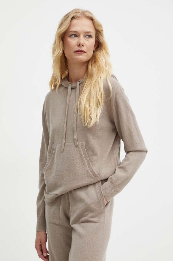 Max Mara Leisure Volnen pulover Max Mara Leisure bež barva, 2426366028600