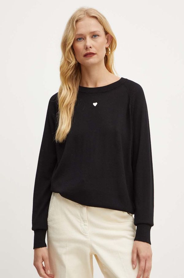 Max&Co. Volnen pulover MAX&Co. ženski, črna barva, 2428369954200