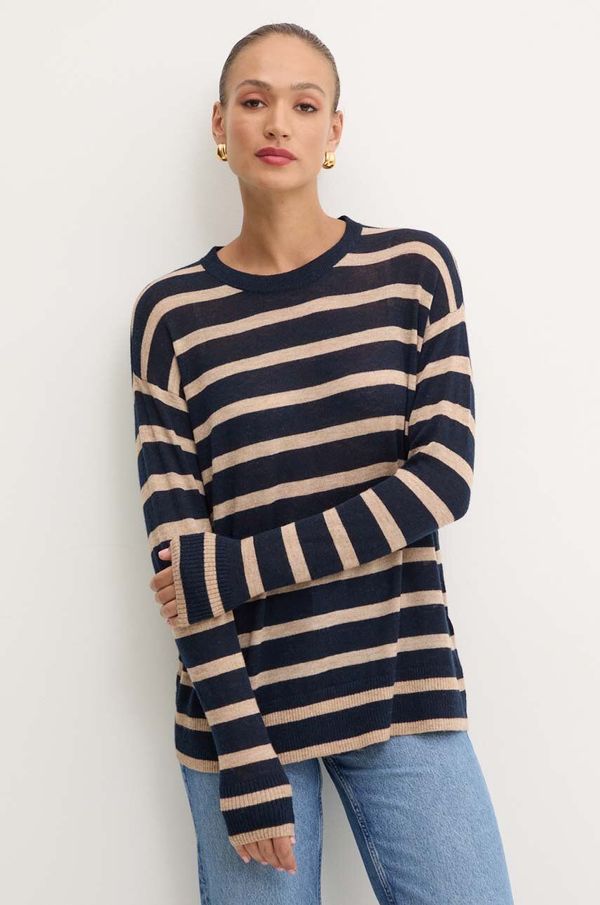 Max&Co. Volnen pulover MAX&Co. ženski, mornarsko modra barva, 2426366022200
