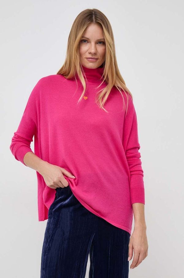 Max&Co. Volnen pulover MAX&Co. ženski, roza barva
