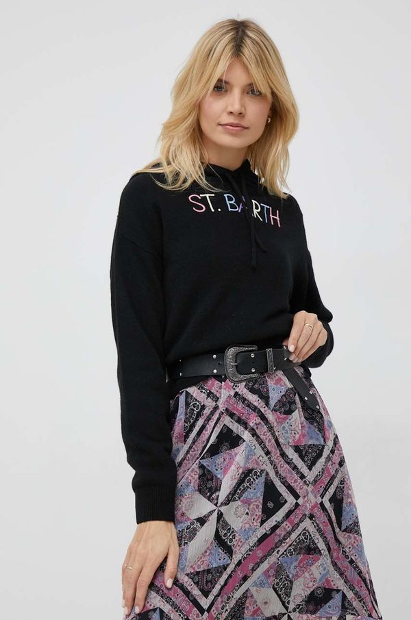 MC2 Saint Barth Volnen pulover MC2 Saint Barth ženski, črna barva