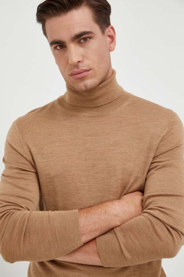 Michael Kors Volnen pulover Michael Kors moški, bež barva