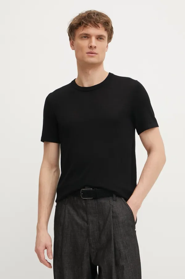 Michael Kors Volnen pulover Michael Kors moški, črna barva, CR560DE7AP