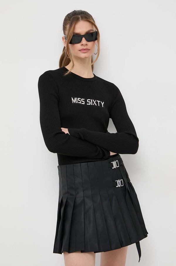 Miss Sixty Volnen pulover Miss Sixty ženski, črna barva