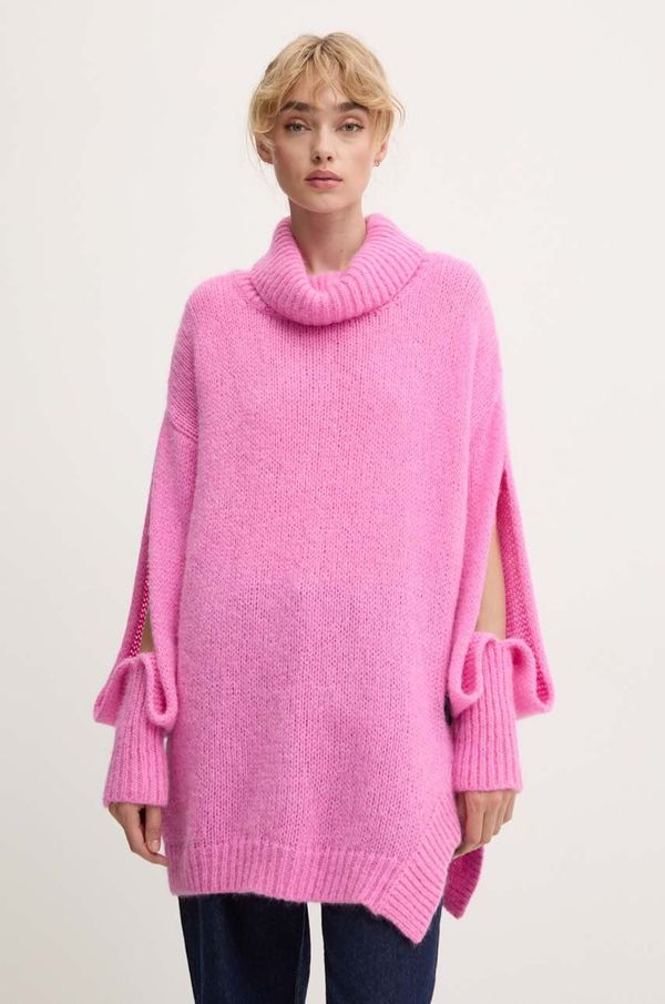 MMC STUDIO Volnen pulover MMC STUDIO PL ženski, roza barva, BITENEO