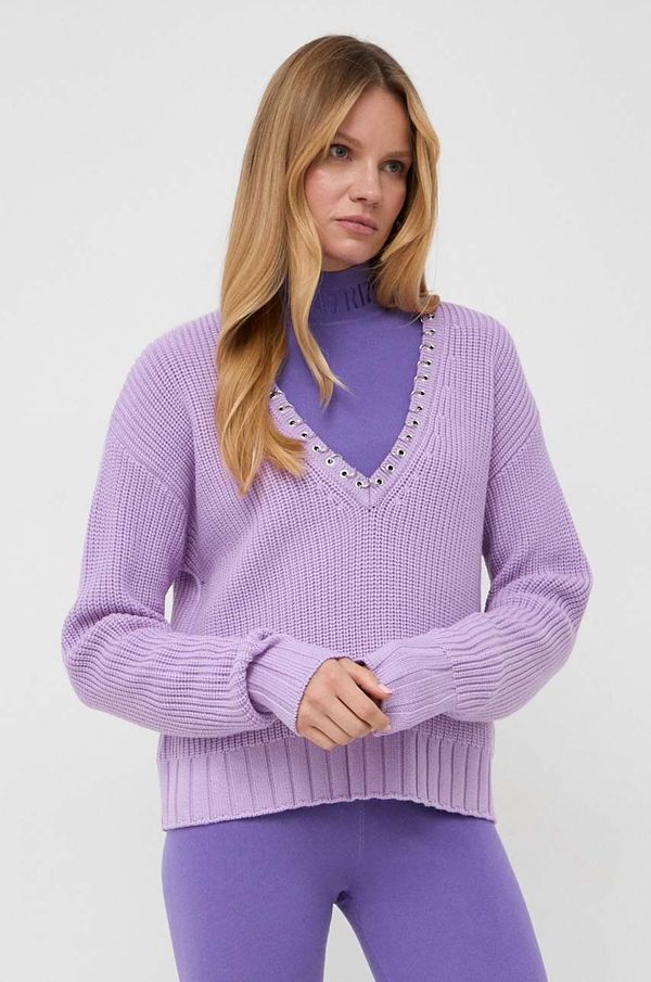 Patrizia Pepe Volnen pulover Patrizia Pepe ženski, vijolična barva
