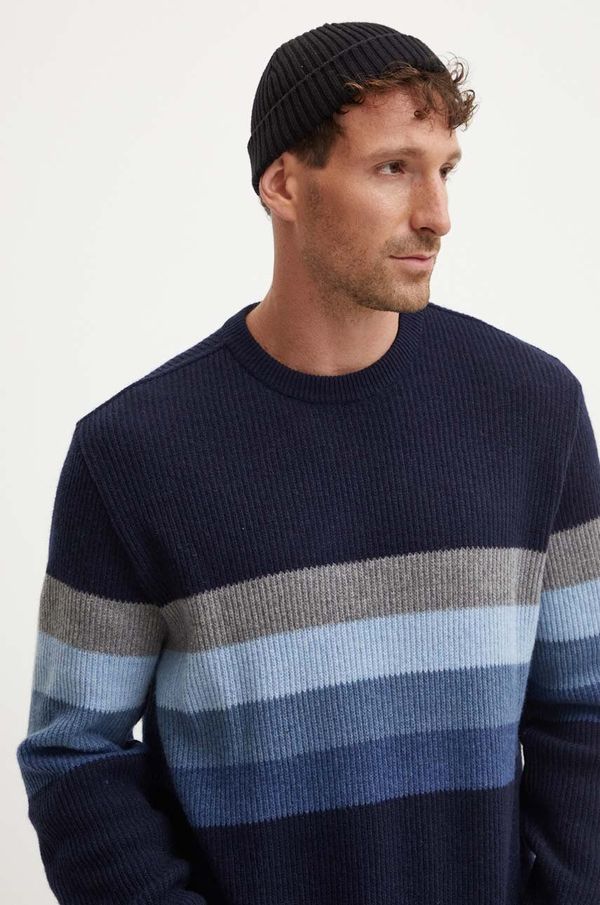 Paul&Shark Volnen pulover Paul&Shark moški, mornarsko modra barva, 14311018